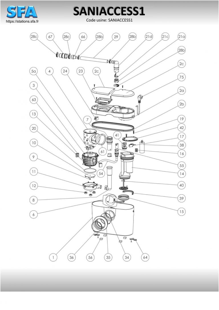 SANIFLO Parts and Spares | Exploded Diagrams here too | SANIFLO