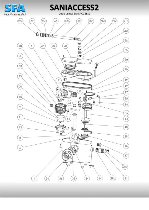 SANIFLO Parts and Spares | Exploded Diagrams here too | SANIFLO